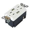 BAS15-2USB UL and CUL listed receptacle with USB